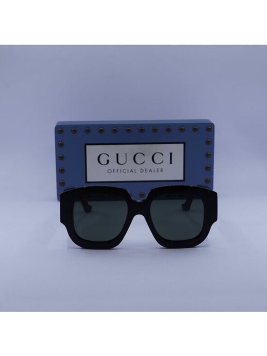 Gucci GG1546S 001 Square Sunglasses - Black / Grey main image 7